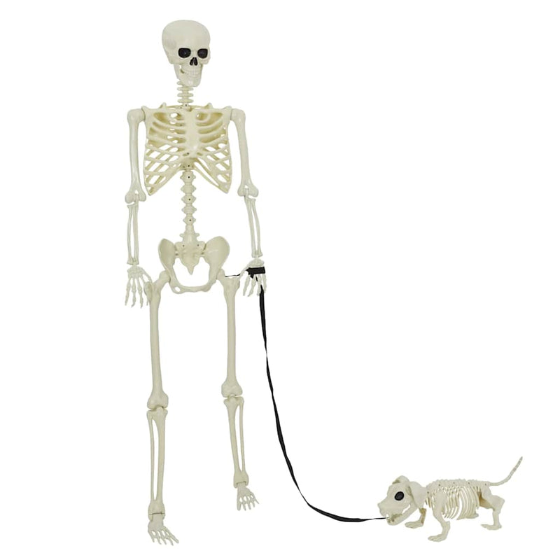 Afbeelding laden in galerijviewer, Vidaxl halloween decoratie skelet 2 pcs wit polypropyleen
