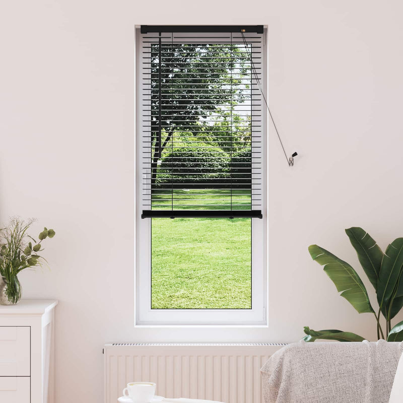 Afbeelding laden in galerijviewer, Vidaxl venetiaanse jaloezie zwart 150 x 50 cm 25 mm pvc
