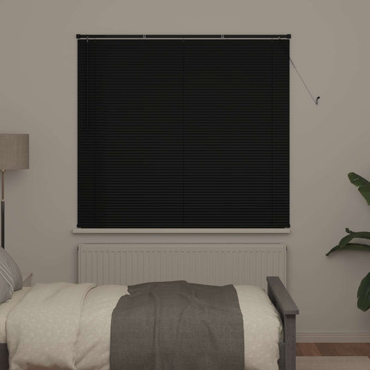Vidaxl venetiaanse blind verstelbaar zwart 150 x 160 cm pvc