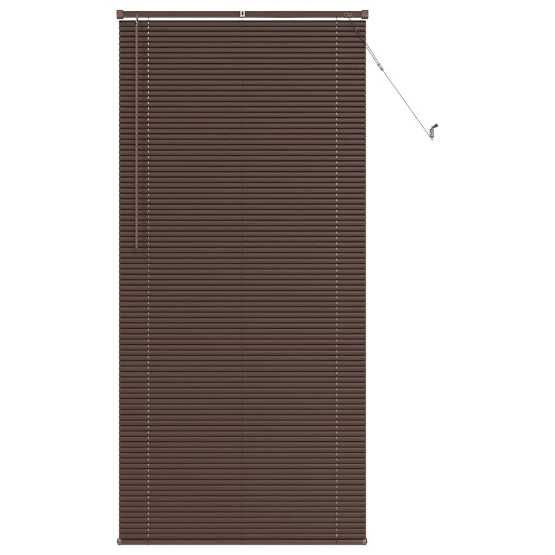 Afbeelding laden in galerijviewer, Vidaxl venetiaanse blind donkerbruin met patroon 213 x 70 cm pvc
