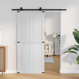 Vidaxl schuifdeur corona 90 x 210 cm massief grenenhout wit