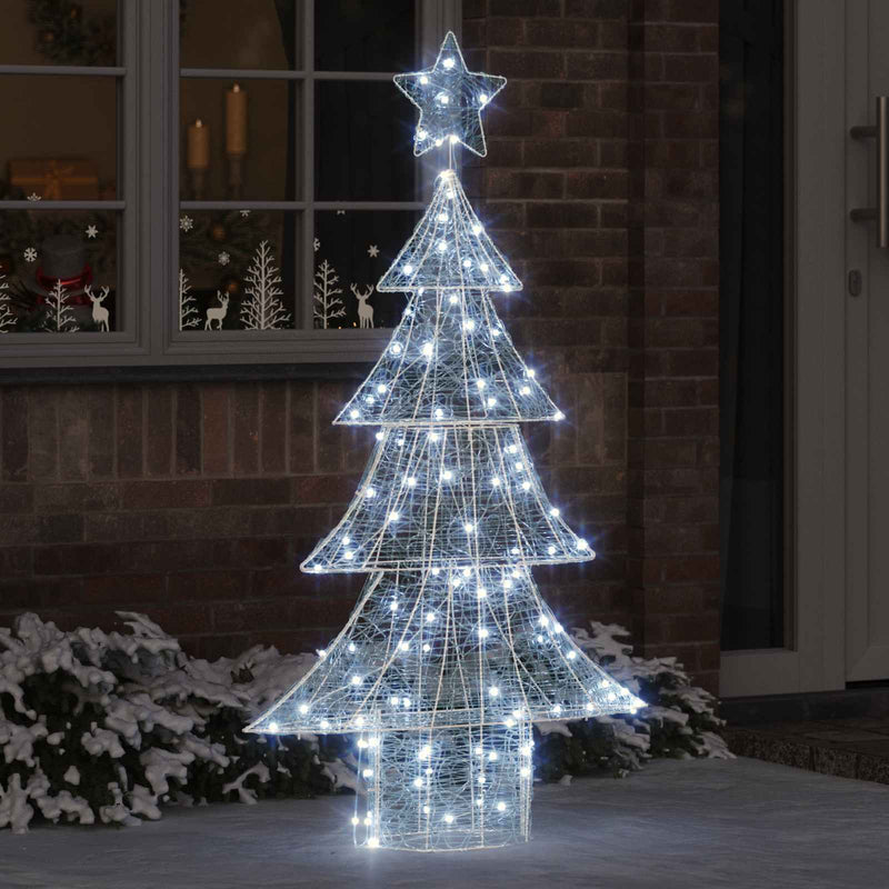 Afbeelding laden in galerijviewer, Vidaxl kerstboom met 160 led koudwit 150 cm acryl
