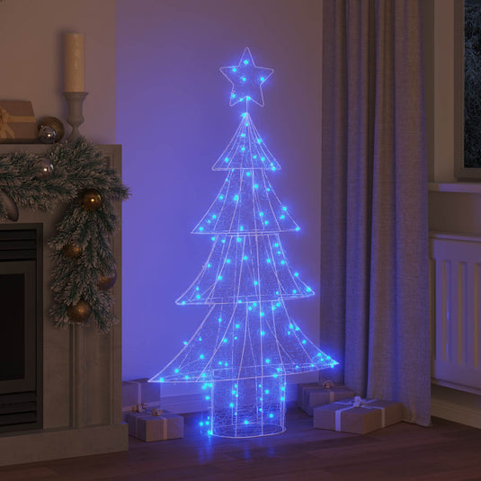 Vidaxl kerstboom met 160 led blauw 150 cm acryl
