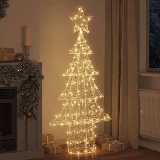 Vidaxl kerstboom met 240 led warmwit 150 cm acryl
