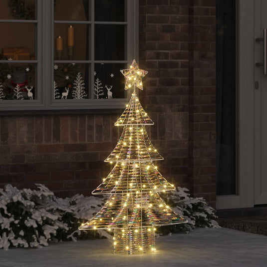 Vidaxl kerstboom met 120 led warmwit 120,5 cm pet