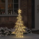 Vidaxl kerstboom met 120 led warmwit 120,5 cm pet