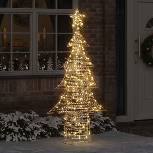 Vidaxl kerstboom met 240 led warmwit 181 cm pet