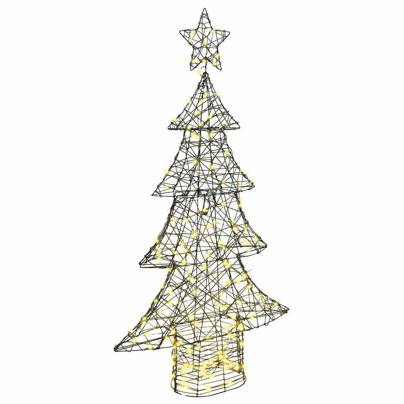 Afbeelding laden in galerijviewer, Vidaxl kerstboom met 160 led warmwit 150 cm rattan
