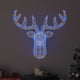 Vidaxl hertenkop met 140 led blauw 68 x 36,5 x 62,5 cm acryl