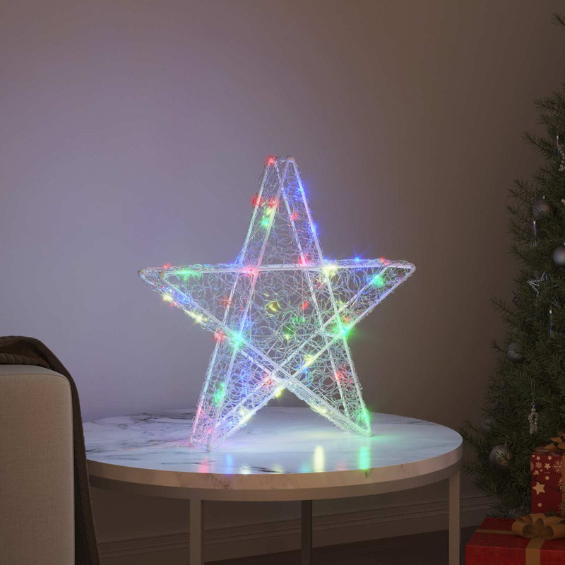 Afbeelding laden in galerijviewer, Vidaxl 3d ster 50 led's multikleur 55 x 53,5 x 10 cm acryl
