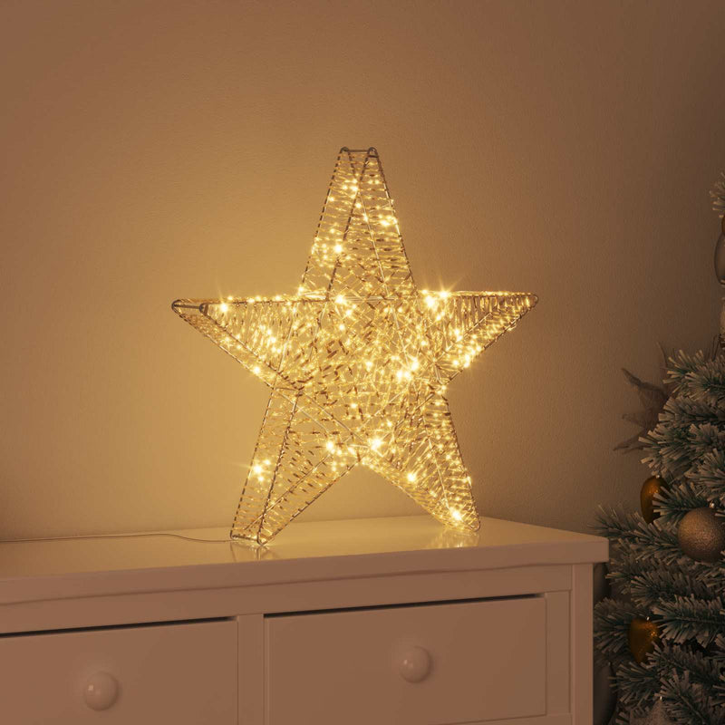 Afbeelding laden in galerijviewer, Vidaxl 3d-kerstster warmwit 55 x 52,5 x 10 cm
