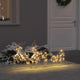 Vidaxl led rendieren met 60 led 3 pcs warmwit pet