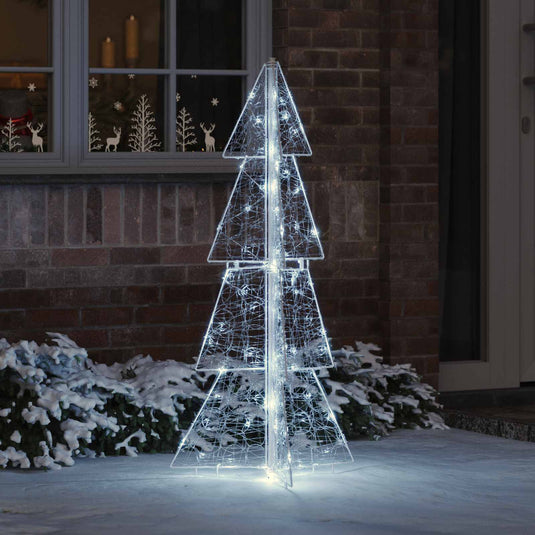 Vidaxl kerstboom met 100 led koud wit 120 cm acryl
