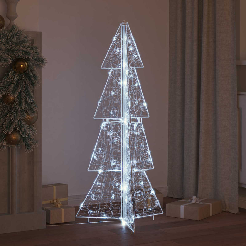 Afbeelding laden in galerijviewer, Vidaxl kerstboom met 100 led koud wit 120 cm acryl
