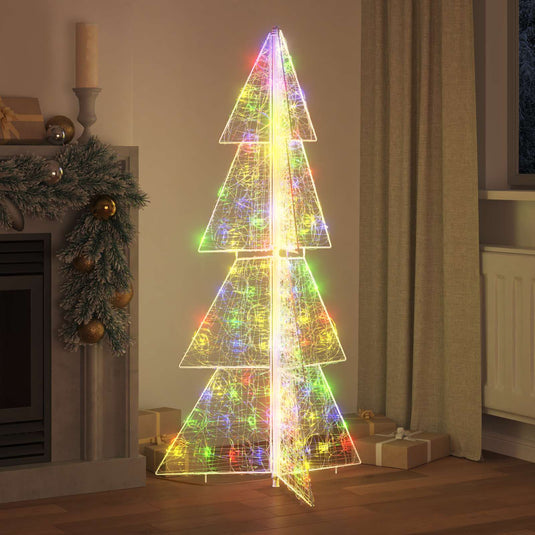 Vidaxl kerstboom met 160 led multikleur 150 cm acryl