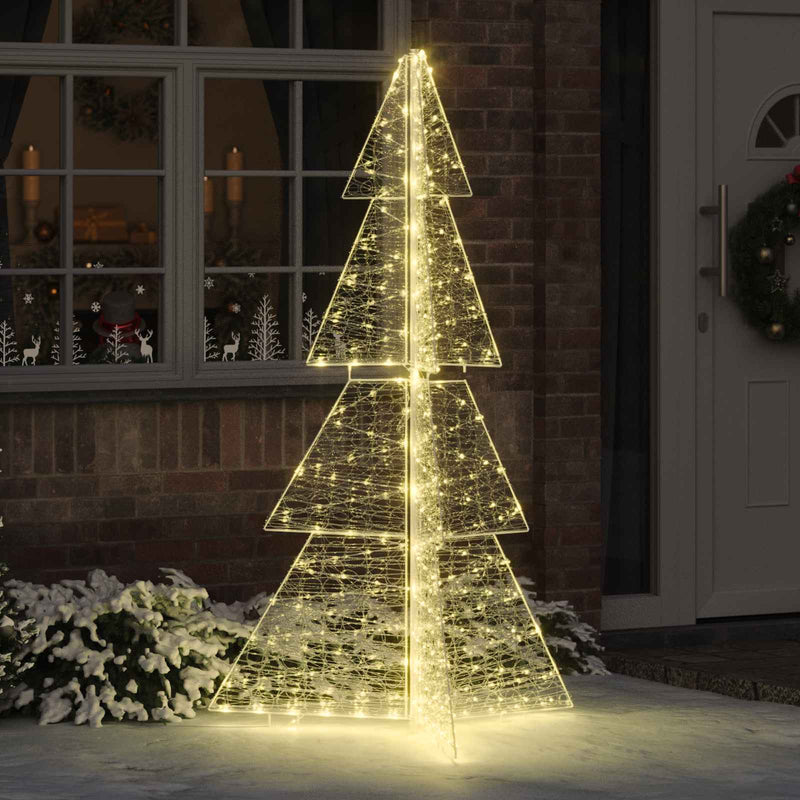 Afbeelding laden in galerijviewer, Vidaxl kerstboom met 240 led warmwit 180 cm acryl
