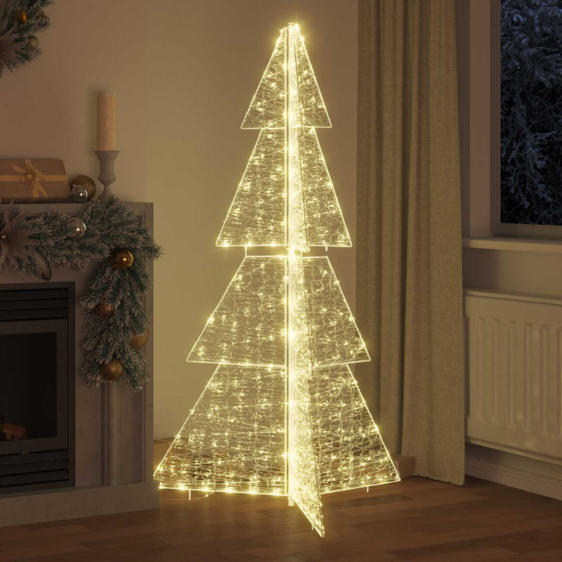 Afbeelding laden in galerijviewer, Vidaxl kerstboom met 240 led warmwit 180 cm acryl
