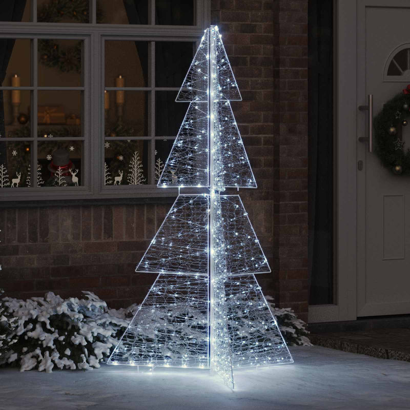 Afbeelding laden in galerijviewer, Vidaxl kerstboom met 240 led koud wit 180 cm acryl
