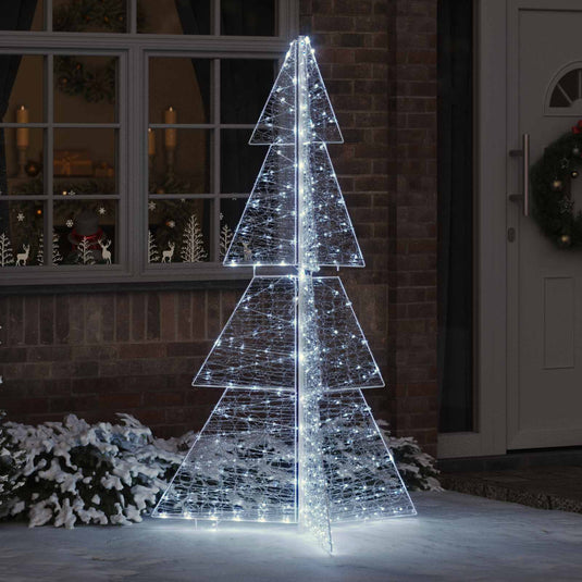 Vidaxl kerstboom met 240 led koud wit 180 cm acryl