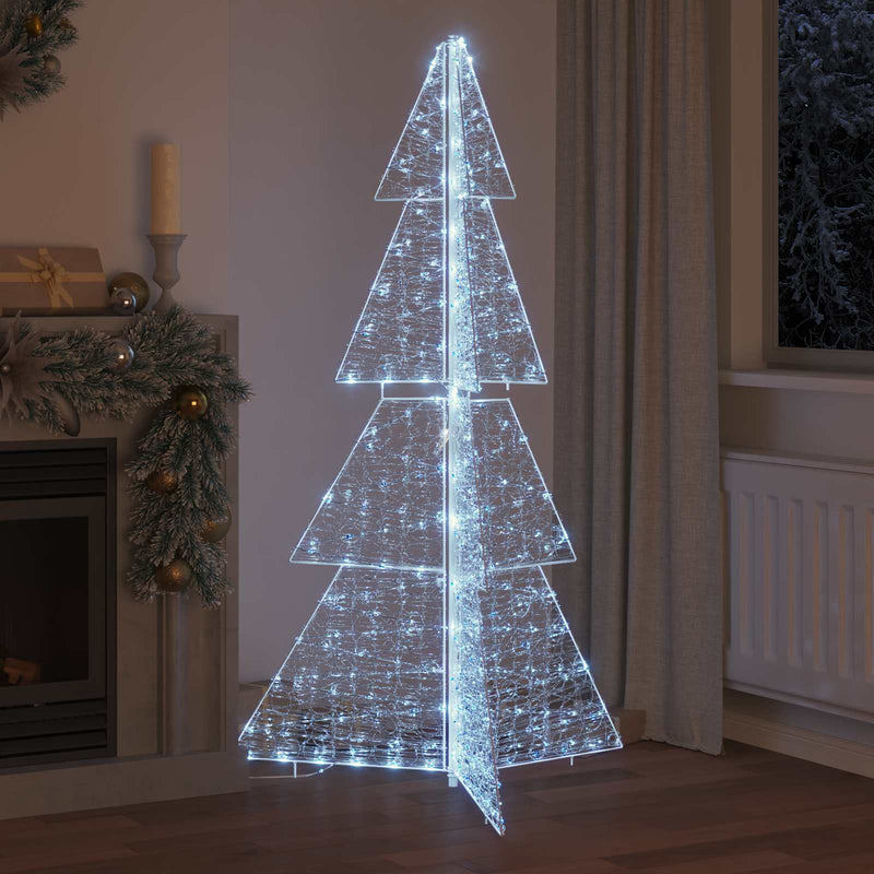 Afbeelding laden in galerijviewer, Vidaxl kerstboom met 240 led koud wit 180 cm acryl
