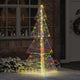 Vidaxl kerstboom met 240 led multikleur 180 cm acryl