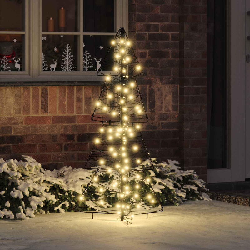 Afbeelding laden in galerijviewer, Vidaxl kerstboom met 100 led warmwit 120 cm rattan
