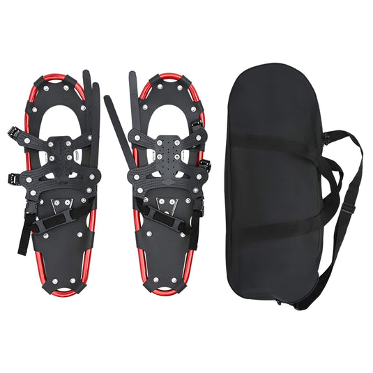 Vidaxl 3 in 1 sneeuwschoenen rood en zwart 25 inches aluminium en hdpe
