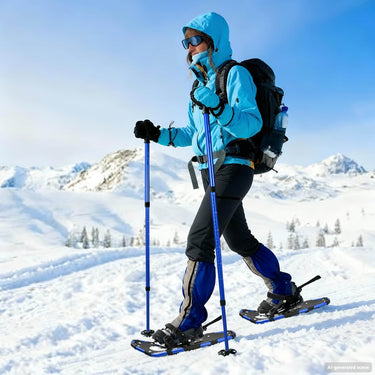 Vidaxl 3 in 1 sneeuwschoenen met wandelschoenen blauw en zwart