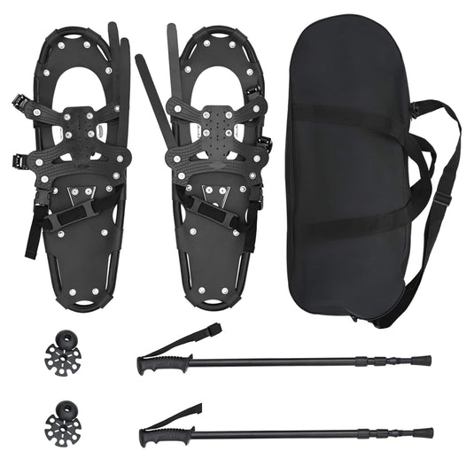 Vidaxl 3 in 1 sneeuwschoenen met wandelschoenen zwart 25 inches