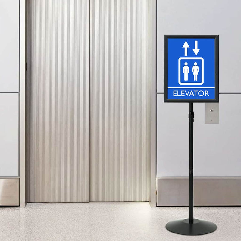 Afbeelding laden in galerijviewer, Vidaxl pedestal posterstand zilver a3 pvc en staal
