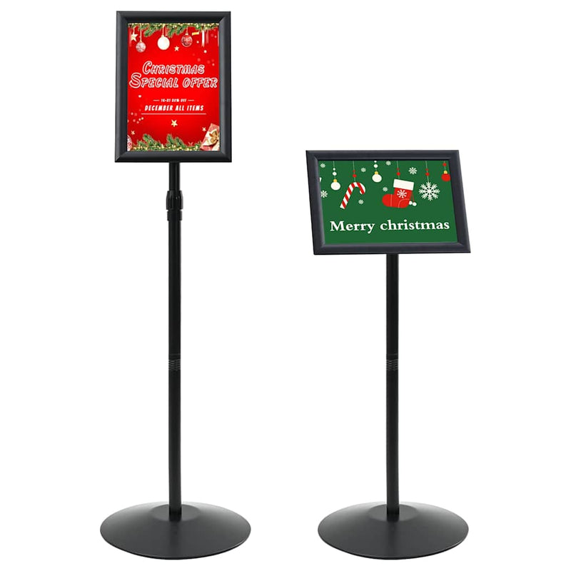 Afbeelding laden in galerijviewer, Vidaxl pedestal posterstand zilver a4 pvc en staal
