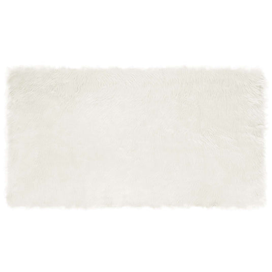 Vidaxl nep schapenvacht tapijt tafalla wit 60 x 110 cm polyester