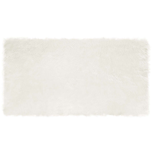 Vidaxl nep schapenvacht tapijt tafalla wit 80 x 150 cm polyester