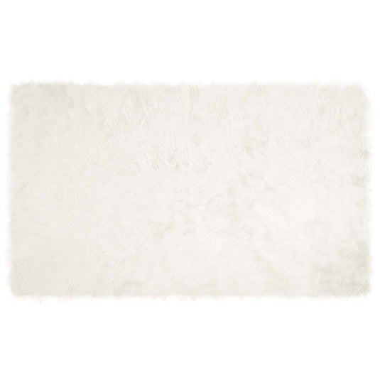 Vidaxl nep schapenvacht tapijt tafalla wit 100 x 200 cm polyester