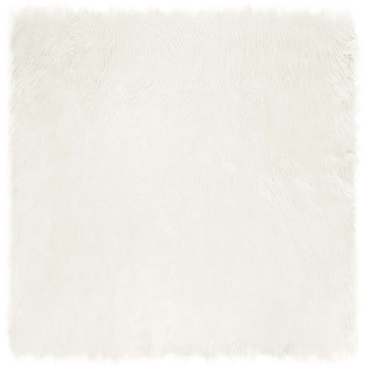 Vidaxl nep schapenvacht tapijt tafalla wit 200 x 200 cm polyester