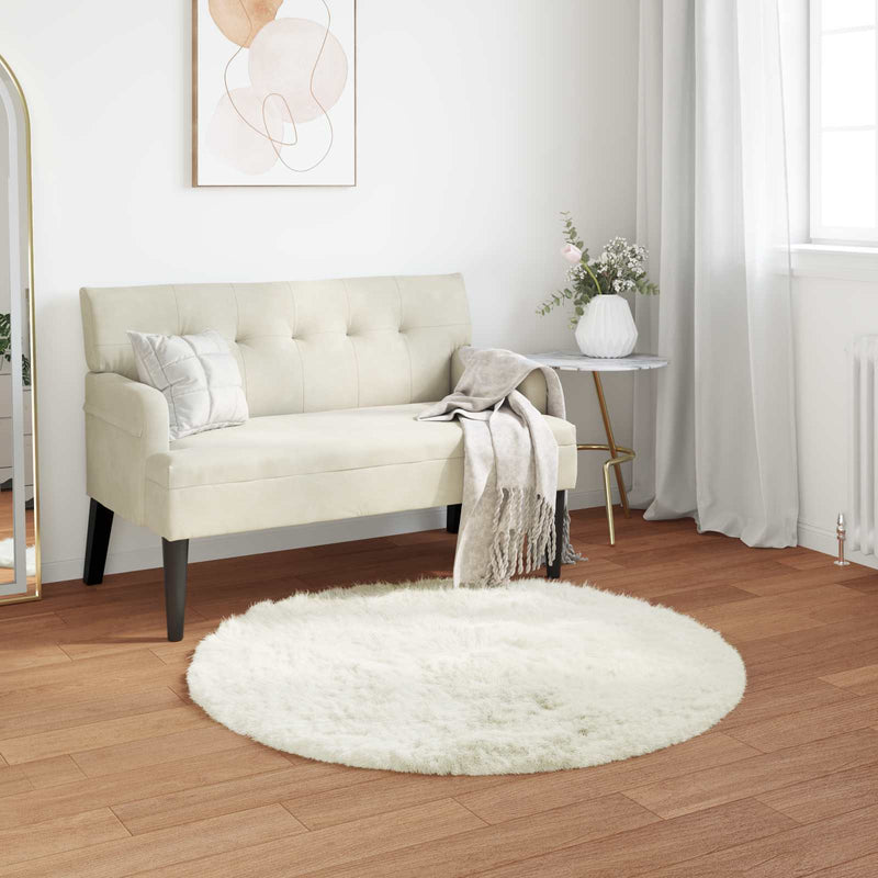 Afbeelding laden in galerijviewer, Vidaxl nep schapenvacht tapijt tafalla wit ø 100 cm polyester
