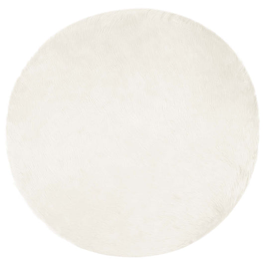 Vidaxl nep schapenvacht tapijt tafalla wit ø 100 cm polyester