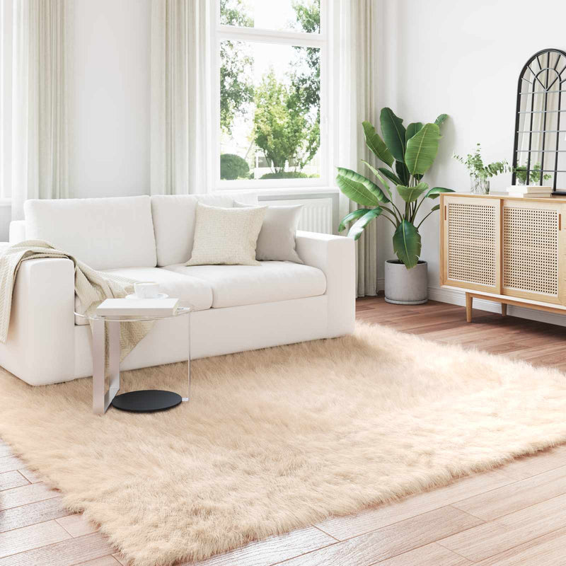 Afbeelding laden in galerijviewer, Vidaxl tapijt van imitatie tafalla beige 200 x 200 cm polyester
