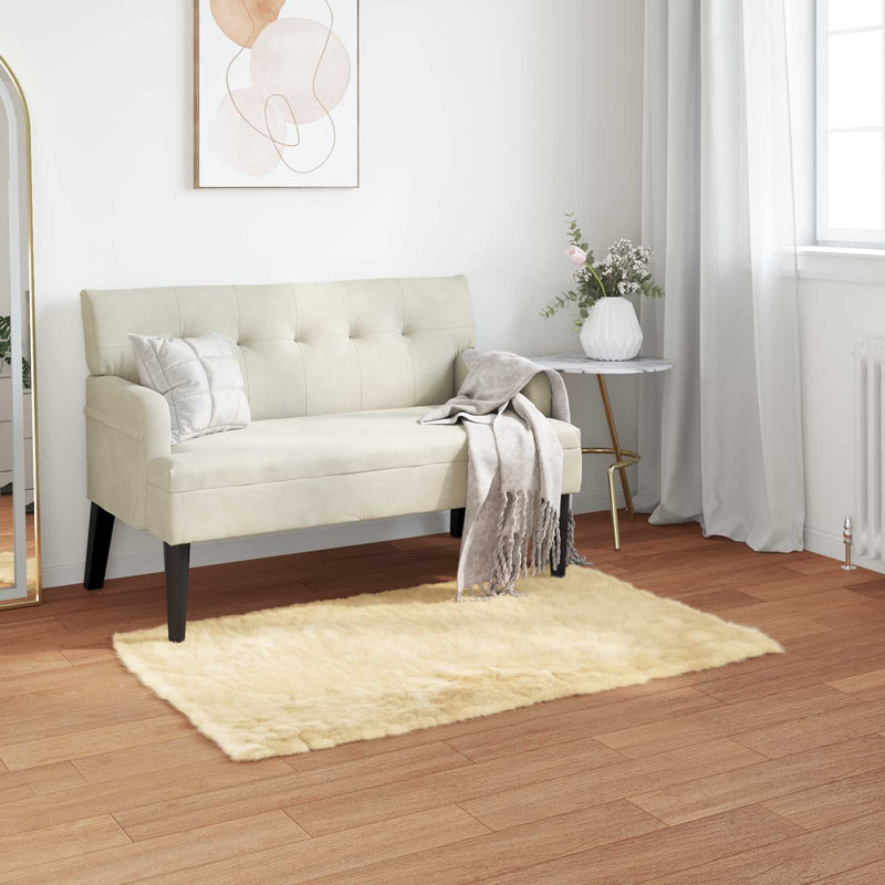 Afbeelding laden in galerijviewer, Vidaxl tapijt van imitatie tafalla crèmekleurig 60 x 110 cm polyester

