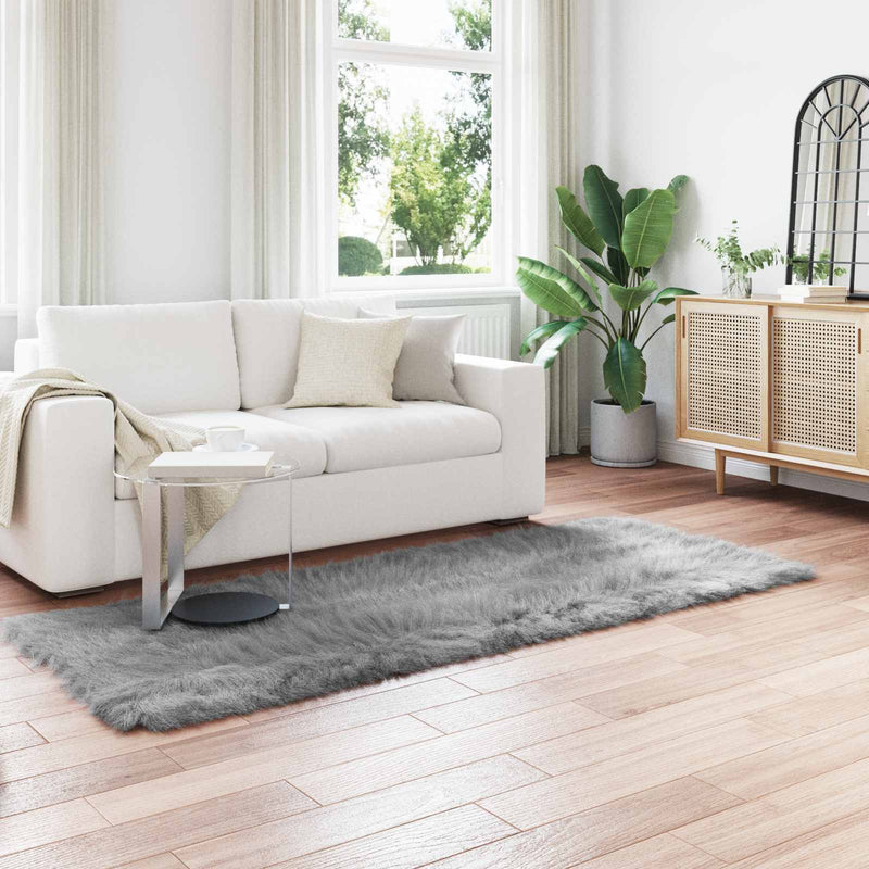 Afbeelding laden in galerijviewer, Vidaxl tapijt van imitatie tafalla grijs 80 x 250 cm polyester
