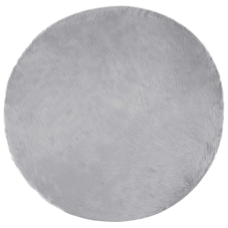 Afbeelding laden in galerijviewer, Vidaxl tapijt van imitatie tafalla grijs ø 160 cm polyester
