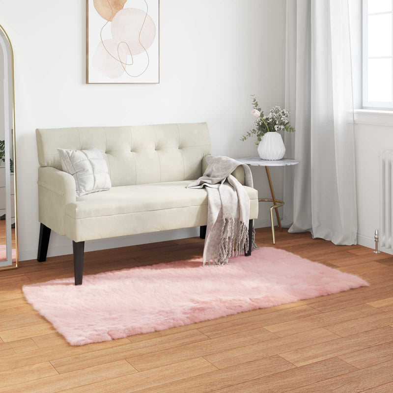 Afbeelding laden in galerijviewer, Vidaxl tapijt van imitatie tafalla roze 80 x 150 cm polyester
