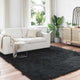 Vidaxl nep schapenvacht tapijt tafalla zwart 240 x 240 cm polyester