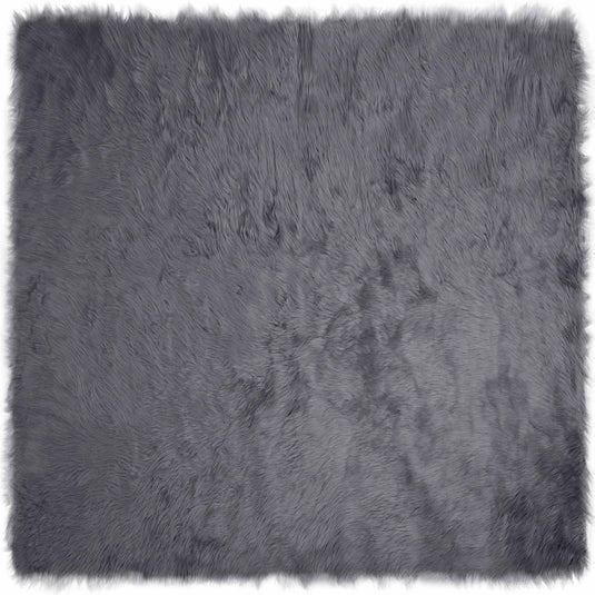 Vidaxl nep schapenvacht tapijt tafalla antraciet 120 x 120 cm