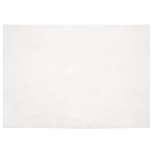 Vidaxl nep konijnenbont tapijt olite wit 140 x 200 cm polyester