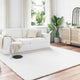 Vidaxl nep konijnenbont tapijt olite wit 200 x 200 cm polyester