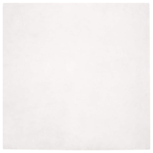 Vidaxl nep konijnenbont tapijt olite wit 200 x 200 cm polyester