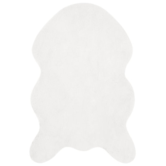 Vidaxl nep konijnenbont tapijt olite wit 50 x 80 cm polyester