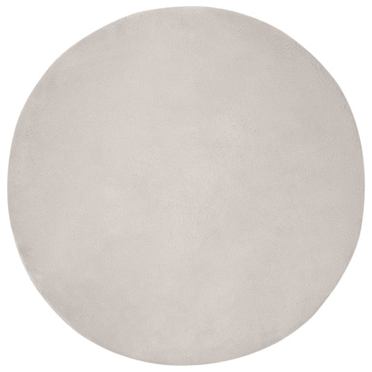 Vidaxl nep konijnenbont tapijt olite beige ø 80 cm polyester
