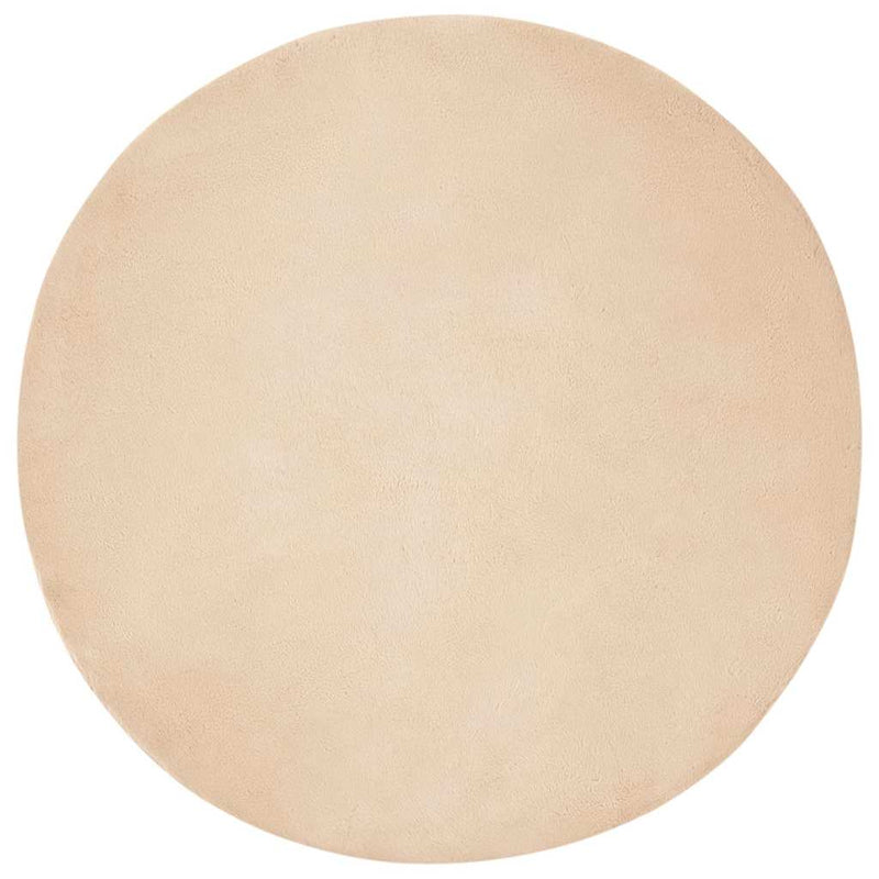 Afbeelding laden in galerijviewer, Vidaxl nep konijnenbont tapijt olite beige ø 100 cm polyester
